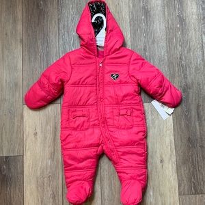 Calvin Klein Baby Snow Hooded Puffy Onesie
